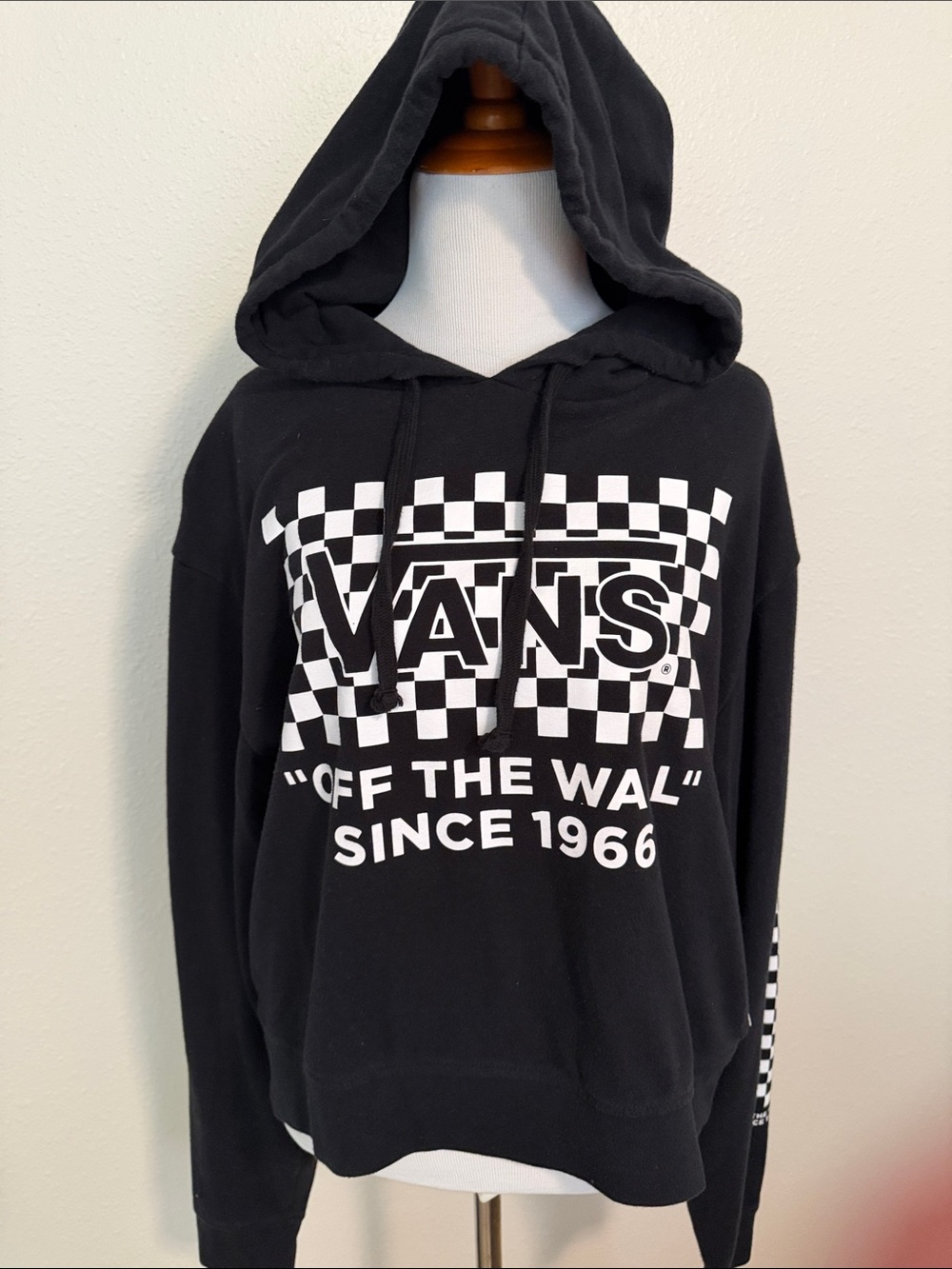 Vans Black & White Checkerboard Logo Hoodie